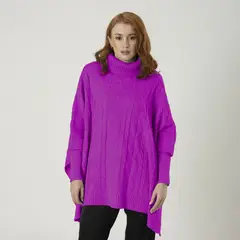 GENERICO - Ruana Alma Fucsia