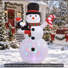GENERICO - Muñeco De Nieve Inflable Grande Navidad Luces Led Decoración