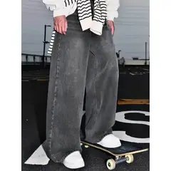 GENERICO - Pantalon Jean Baggy Oversize Ancho Urban Cargo