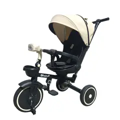 EBABY - Triciclo Paseador Giratorio 360° Plegable Premium 362A Beige