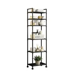 INNOVA - Estante Organizador Metálico De 6 Niveles Con Ruedas Multiusos Para Cocina Baño Dormitorio Hogar
