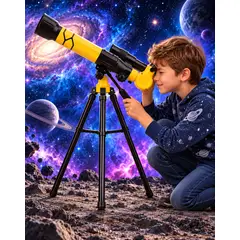 GENERICO - TELESCOPIO NIÑOS INFANTIL CON TRIPODE REAL 20MM 10MM CON PORTA CELULAR