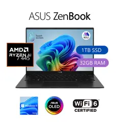 ASUS - Portatil Zenbook 14 UM3406GA Ryzen Ai 7 445 32gb RAM 1tb SSD Oled Touch