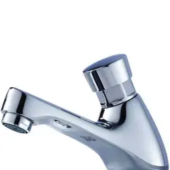 PAMO - Llave Lavamanos Push Cromada con Cierre Automático 14 cm