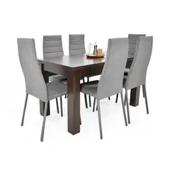 MICA - Juego de Comedor Moderno para 6 Personas (Comedor + 6 Sillas)