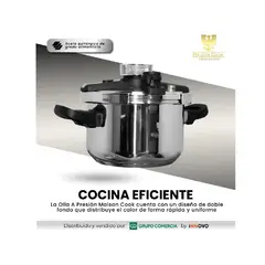 MAISON 123 - Olla a Presión 5 Litros Acero Quirúrgico Maison Cook | Cocción Ultrarrápida