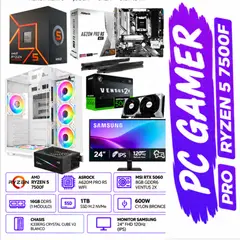 AMD RYZEN - Torre Gamer Ryzen 5 7500f Rtx 5060 8gb 16gb Ddr5 Ssd 1tb