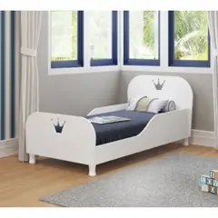 GENERICO - Cama Sencilla Blanca Niños Sin Colchon