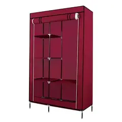 GENERICO - Closet Armario Plegable Eso Quiero.Mx 2 Puertas Aluminio Marrón 165x105x46