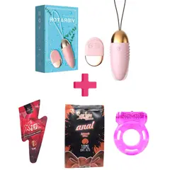 GENERICO - HUEVO INALAMBRICO + ANILLO VIBRADOR +GEL ANAL + POTENCIALIZADOR FEMENINO +