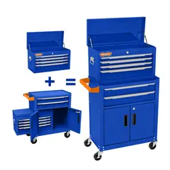 WADFOW - Caja de Herramientas Rodante 616x330x1125mm 6 Gavetas WCS4A08
