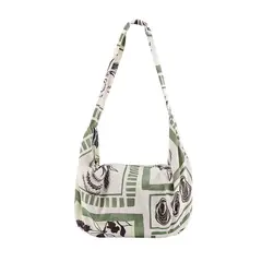 KIBYS - BOLSO DE PLAYA ESTAMPADO EN CLOR VERDE 9763
