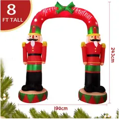 ARTHOMETEXTIL - Figura Navideña inflable arco cascanueces Navidad