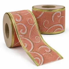 GIO HOME - PACK X2 CINTA 6CMX9MARABESCOS BD PALO ROSA