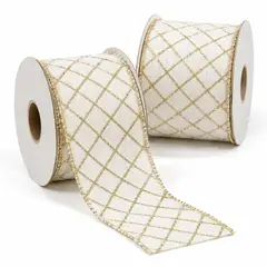 GIO HOME - PACK X2 CINTA CREMA LINEAS CRUZADAS ESC 9,1MTS6,3CM
