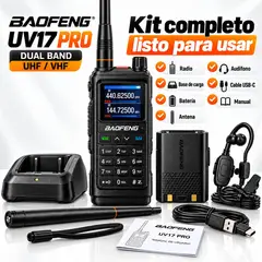 BAOFENG - Radio UV17 Pro Walkie Talkie 10W GPS VHF UHF USB-C