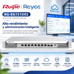 RUIJIE REYEE - Router Empresarial RG-EG1510XS 1500 Usuarios 4.5Gbps Multi-WAN VPN SFP+ 10G