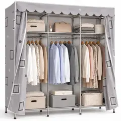 ONE PIXEL - Closet Armable Reforzado Grande 3 Secciones Cubierta De Tela