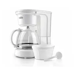 KALLEY - Cafetera K-CM100K 8 Tazas 1.25 L Blanca 750W Con Filtro Permanente
