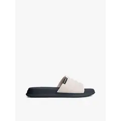 TOMMY HILFIGER - Sandalias beige de playa con pala textil y suela de doble densidad