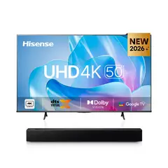 HISENSE - Televisor 50" A6SG Smart Tv UHD 4K Google TV y Barra de Sonido HS1000