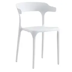 GENERICO - Silla Plástica Moderna Para Comedor y Exterior, Diseño Versátil y Liviano