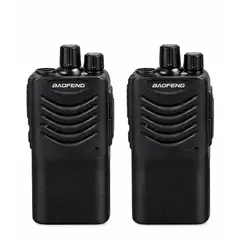 BAOFENG - Radio Bidireccional BF-999S Portátil Walkie Talkie UHF 16 Canales Recargable Negro X 2