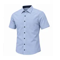 MODA EN CIRCUITO - Camisa Sport para Hombre Manga Corta – Horma Clásica Casual