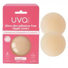 GENERICO - Cubrepezones UVA Sin Adhesivo Ultradelgados Cocoa 8 cm