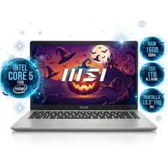 MSI - MODERN 13 F13MG-097XCO INTEL CORE 5 120U, DDR4 16GB, SSD 1TB, PANTALLA 13.3" FHD IPS, PLATEADO