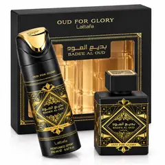 LATTAFA - Perfume Combo Oud For Glory 100ML + Spray Oud For Glory 200ML