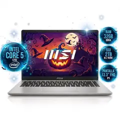 MSI - MODERN 13 F13MG-097XCO INTEL CORE 5 120U, DDR4 32GB, SSD 2TB, PANTALLA 13.3" FHD IPS, PLATEADO