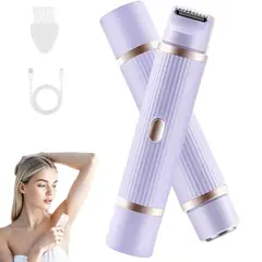 GENERICO - Afeitadora Eléctrica Mujer 2 En 1, Depiladora Corporal IPX7, Bikini, Piernas y Rostro