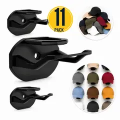 GENERICO - Ganchos Adhesivos para Gorras de Pared sin Taladro x11 Unidades
