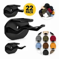 GENERICO - Ganchos Adhesivos para Gorras de Pared sin Taladro x22 Unidades