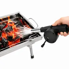 GENERICO - Ventilador de Manivela Manual para Barbacoa y Camping