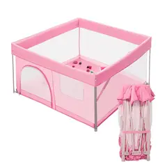 GENERICO - Corral De Juego Para Niños Plegable Divertido De Juegos Rosa