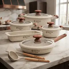 GENERICO - Batería Juego de ollas Para Cocina En Granito Antiadherente 10 Piezas