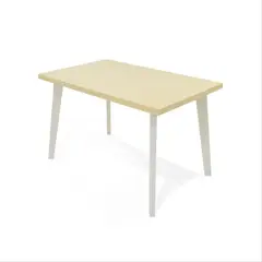 MICA - Mesa de Comedor de Exterior y Terraza Moderna 4 Puestos LINOU 110 x 76 x 76 cm