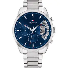 TOMMY HILFIGER - Reloj para Hombre 1710448 . Reloj Análogo Acero inoxidable Plateado