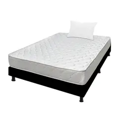 DORMILANDIA - Colchón con Base Cama cama Sencillo Firme Espumado Macizo 100 x 190 cm