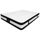 DORMILANDIA - Colchón King Firmeza Media Ortopédico Resortado con Doble Pillow Hibrido 200 x 200 cm