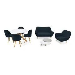 MICA - Juego de Comedor Lubena Baku 7 Puestos - Mueble