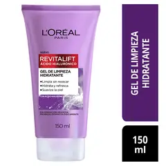 LOREAL PARIS - Limpiador Revitailft Acido Hialurónico para Todo tipo de piel 150 ml
