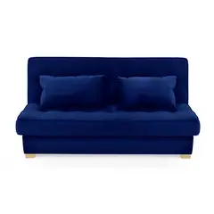 MICA - Sofá Cama Moderno en Tela Poliéster 3 Puestos con Baúl Charleston 185 x 90 x 90 cm