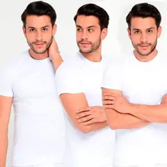 NEWBOAT - Camisilla Hombre Manga Corta Pack x3