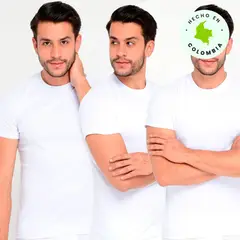 NEWBOAT - Camisilla Hombre Manga Corta Pack x3