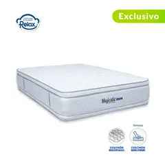 COLCHONES RELAX - Colchón Queen Firmeza Media Ortopédico Doble Cara Resortado Majestic 160 x 190 cm