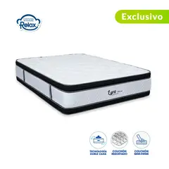 COLCHONES RELAX - Colchón Queen Firmeza Media Ortopédico Doble Cara Resortado Lyra 160 x 190 cm - 0% Interés a 3 Cuotas Pagando con tu CMR Banco Falabella