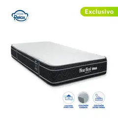 COLCHONES RELAX - Colchón Sencillo Firme Doble Pillow Espumado New Rest 100 x 190 cm